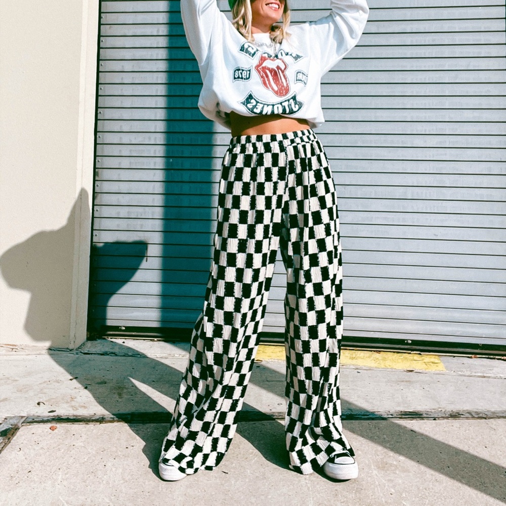 Black & White Checkered Pants